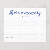 Blue Share a Memory Memorial Celebration of Life (Vorderseite)