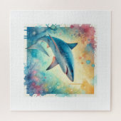 Blue Shark 070824AREF119 - Watercolor Puzzle (Horizontal)