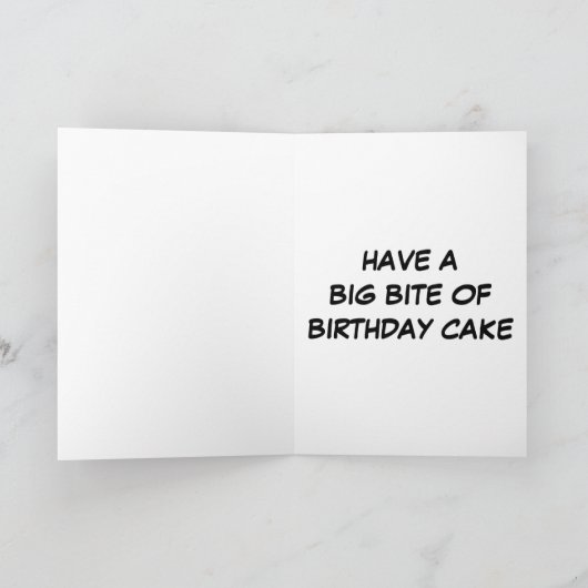 Blue Shark 3. Geburtstag Karte (Innenseite)