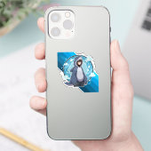Blue Shark Boy Anime Art Aufkleber (Telefon)