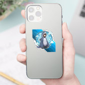 Blue Shark Boy Anime-Kunst Aufkleber (Telefon)