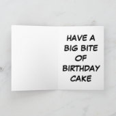 Blue Shark First Birthday Karte (Innenseite)