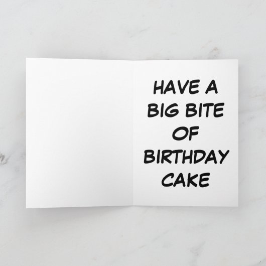 Blue Shark First Birthday Karte (Innenseite)