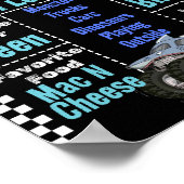 Blue Shark Monster Truck Milestone Chart Poster (Ecke)