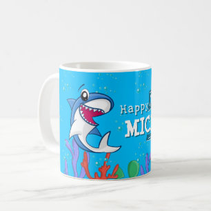 Blue Shark Niedlich Kindergeburtstag Pool Party Kaffeetasse