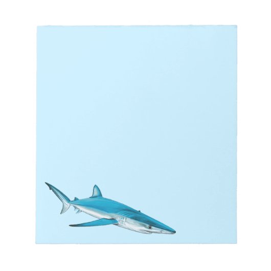 Blue Shark (Prionace glauca) Notepad Notizblock (Vorderseite)