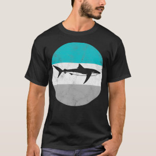 Blue Shark Retro Geschenk für Männer oder Jungen T-Shirt