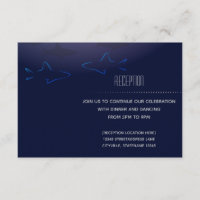 Blue Shark Wedding Reception Information Card