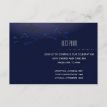 Blue Shark Wedding Reception Information Card
