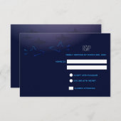 Blue Shark Wedding RSVP Response Card (Vorne/Hinten)