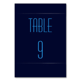 Blue Shark Wedding Table Card Tischnummer