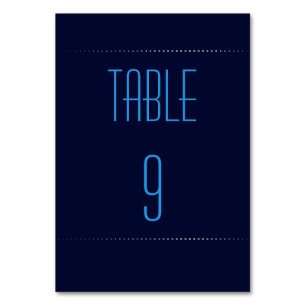 Blue Shark Wedding Table Card Tischnummer