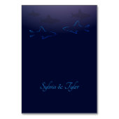 Blue Shark Wedding Table Card Tischnummer (Rückseite)