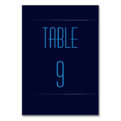 Blue Shark Wedding Table Card Tischnummer (Vorderseite)
