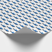 Blue Sharks Wrapping Paper Geschenkpapier (Ecke)