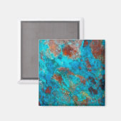 Blue Shattuckite Magnet (Vorderseite/Rückseite)