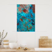 Blue Shattuckite Poster (Küche)