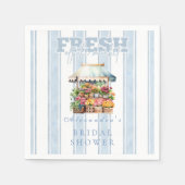 Blue She is Off the Market Brautparty Serviette (Vorderseite)