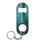 Blue Sheen Texture personalize Monogram Mini Flaschenöffner (Vorderseite)