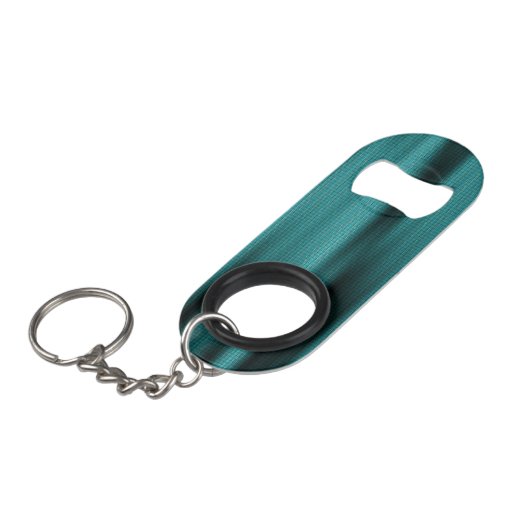 Blue Sheen Texture personalize Monogram Mini Flaschenöffner (Vorderseite Schrägansicht)