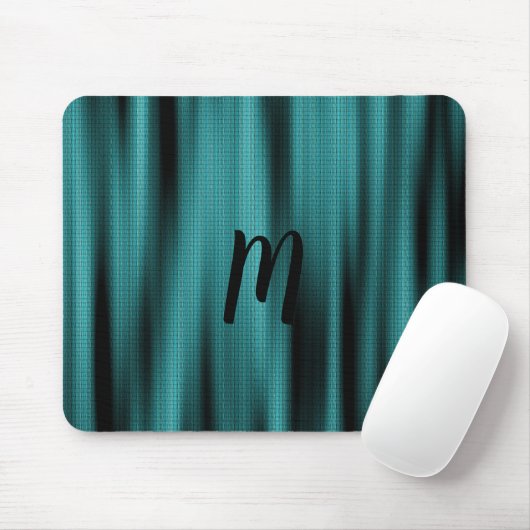 Blue Sheen Texture personalize Monogram Mousepad (Mit Mouse)