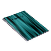 Blue Sheen Texture personalize Monogram Notizblock (Rechte Seite)