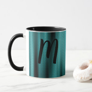Blue Sheen Texture personalize Monogram Tasse