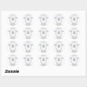 Blue Sheep Baby Shower Stickers (Blatt)