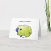 Blue Sheep Greeting Card(benutzerdefinierbar) Karte (Rückseite)