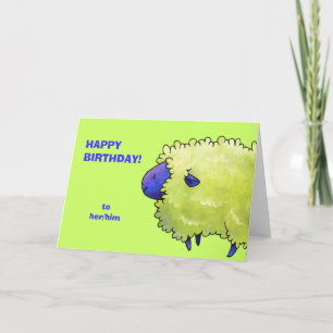 Blue Sheep Greeting Card(benutzerdefinierbar) Karte