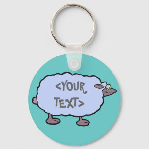 Blue Sheep, <YOUR TEXT> Schlüsselanhänger
