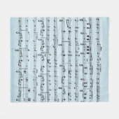 Blue Sheet Music Fleecedecke (Vorderseite (Horizontal))