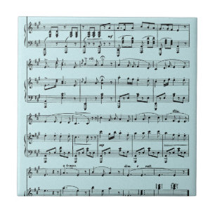 Blue Sheet Music Fliese