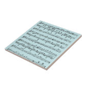 Blue Sheet Music Fliese (Seite)