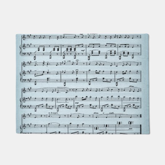 Blue Sheet Music Fußmatte (Vorderseite)