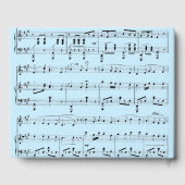 Blue Sheet Music Guest Book Gästebuch (Rückseite)