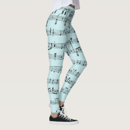 Blue Sheet Music Leggings