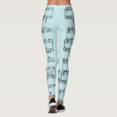 Blue Sheet Music Leggings (Rückseite)