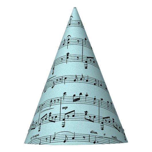 Blue Sheet Music Partyhütchen (Vorderseite)