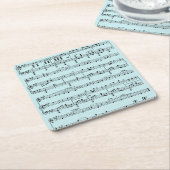 Blue Sheet Music Rechteckiger Pappuntersetzer (angewinkelt)