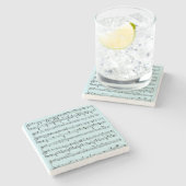 Blue Sheet Music Steinuntersetzer (Seitenansicht)
