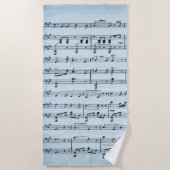 Blue Sheet Music Strandtuch (Vorderseite)