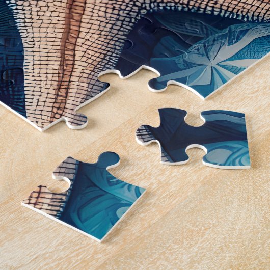 Blue Shells Beach Batik Starfish Sand Dollar Puzzle (Seite)