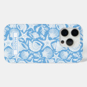 Blue Shells Personalized Case-Mate iPhone Hülle (Rückseite (Horizontal))
