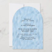 Blue Shimmer Garden Door Daisy Einladung (Rückseite)