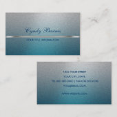 Blue Shimmer mit Silver Business Card Visitenkarte (Vorne/Hinten)