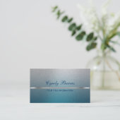 Blue Shimmer mit Silver Business Card Visitenkarte (Stehend Vorderseite)