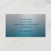 Blue Shimmer mit Silver Business Card Visitenkarte (Rückseite)