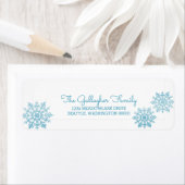 Blue Shimmering Chic Snowflake Holiday (Insitu)