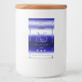 Blue Shimmery Product Labels Initials Jewels Logo Lebensmitteletikett (Vorderseite)